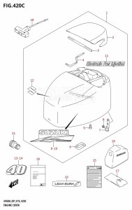 DF60A From 06002F-510001 (E01 E40)  2015 drawing ENGINE COVER (DF40ATH:E01)