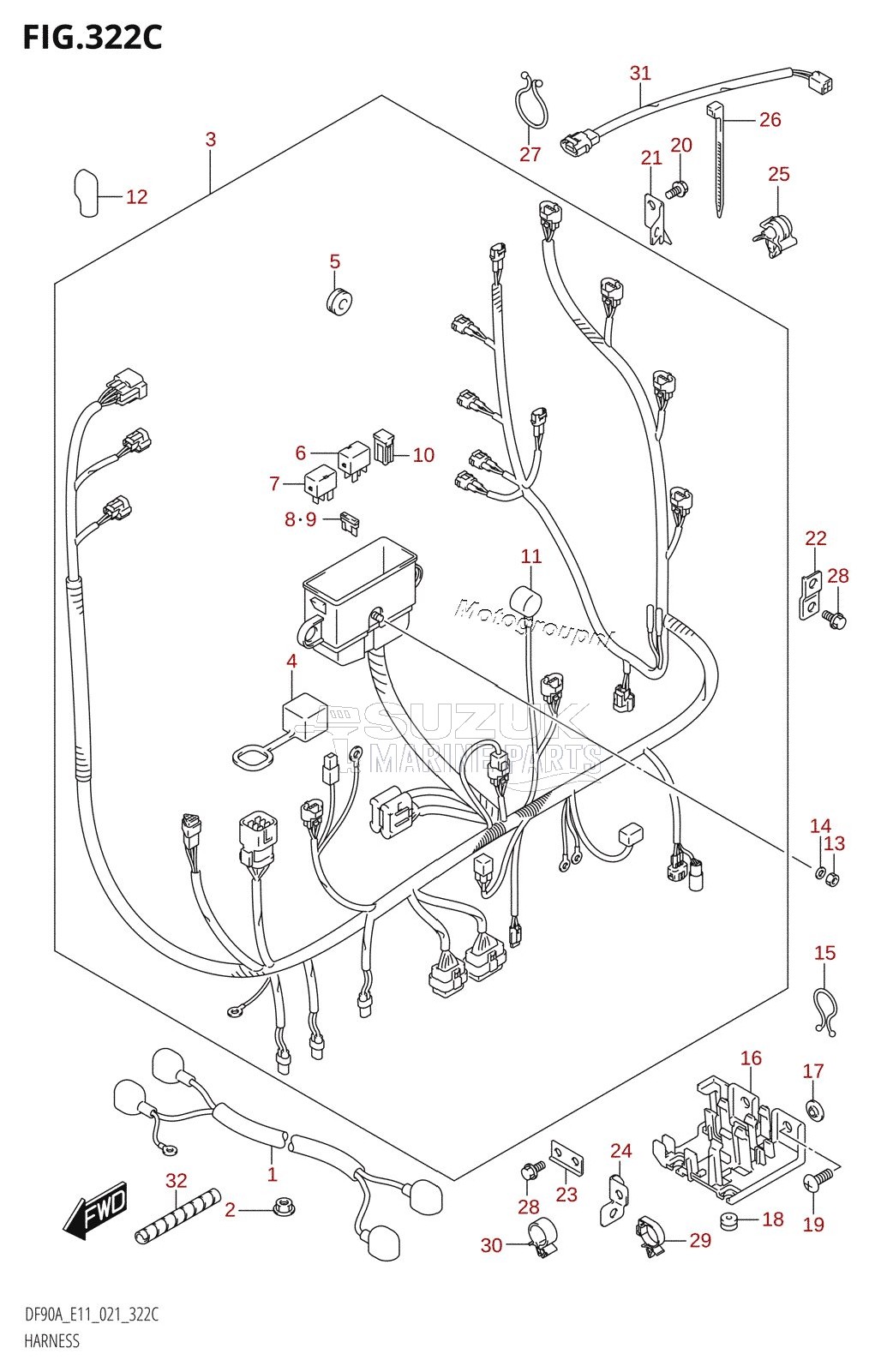 HARNESS (DF90AWQH)