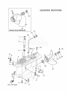 FL225FETX drawing PROPELLER-HOUSING-AND-TRANSMISSION-4