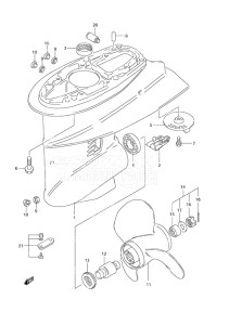 Outboard DF 30 drawing Gear Case