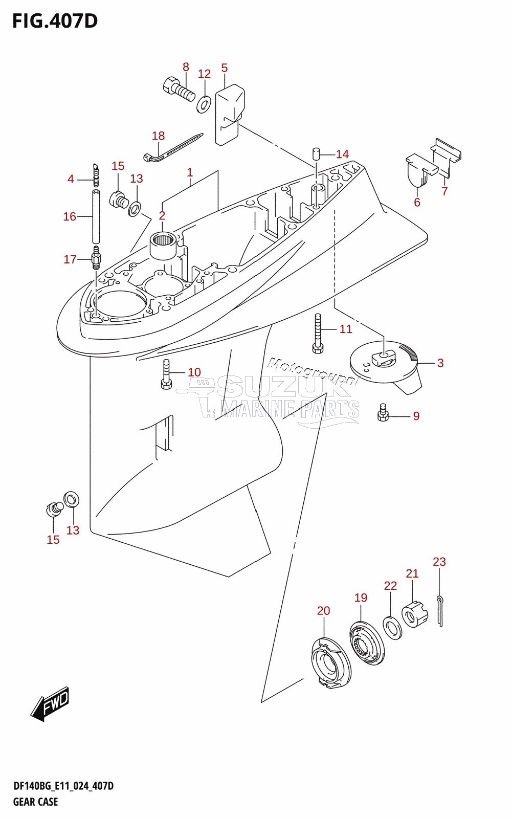 GEAR CASE ((DF115BZG,DF140BZG):E40)