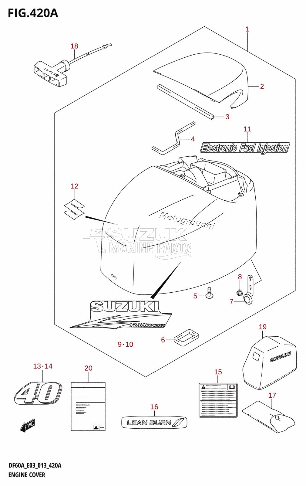 ENGINE COVER (DF40A:E03)