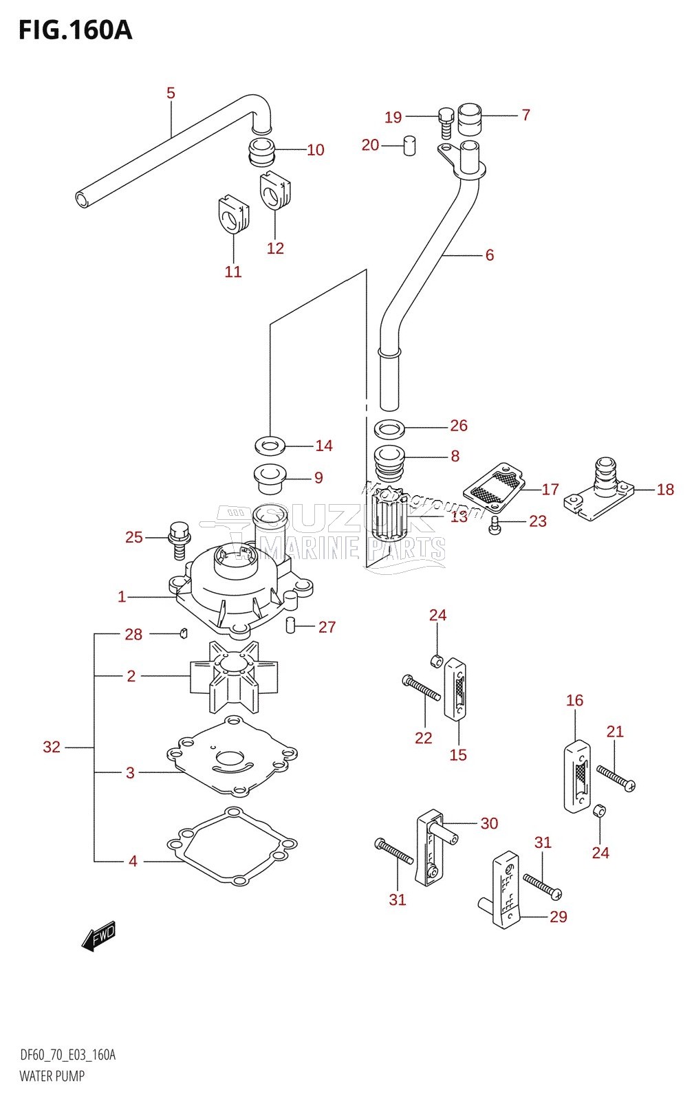 WATER PUMP (W,X,Y,K1,K2,K3,K4,K5,K6,K7)