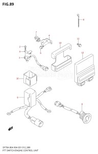 08002F-310001 (2013) 80hp E40-Costa Rica (DF80A) DF80A drawing PTT SWITCH / ENGINE CONTROL UNIT (DF70A E01)
