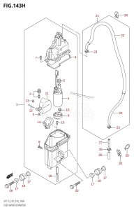 DF150 From 15002F-410001 (E01 E40)  2014 drawing FUEL VAPOR SEPARATOR (DF150ZG:E40)