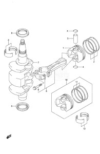 Outboard DF 9.9B drawing Crankshaft