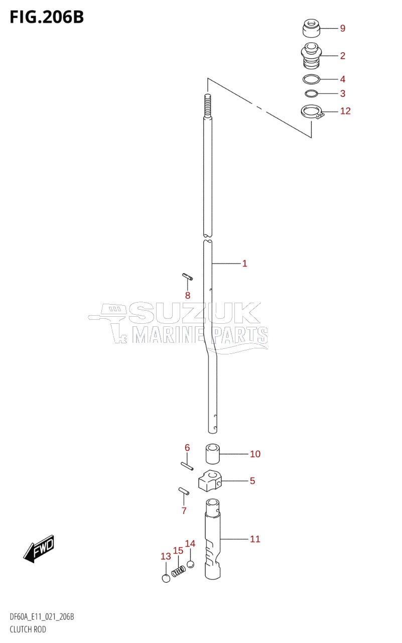 CLUTCH ROD ((DF40A,DF50A,DF60A):E03)