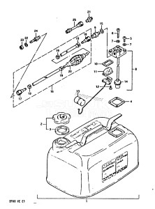 DT60 From 06001-401001 ()  1984 drawing FUEL TANK