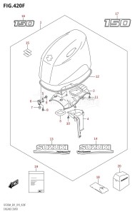 DF150A From 15003F-910001 (E01 E40)  2019 drawing ENGINE COVER (DF150AT:E40,DF150AZ:E40)