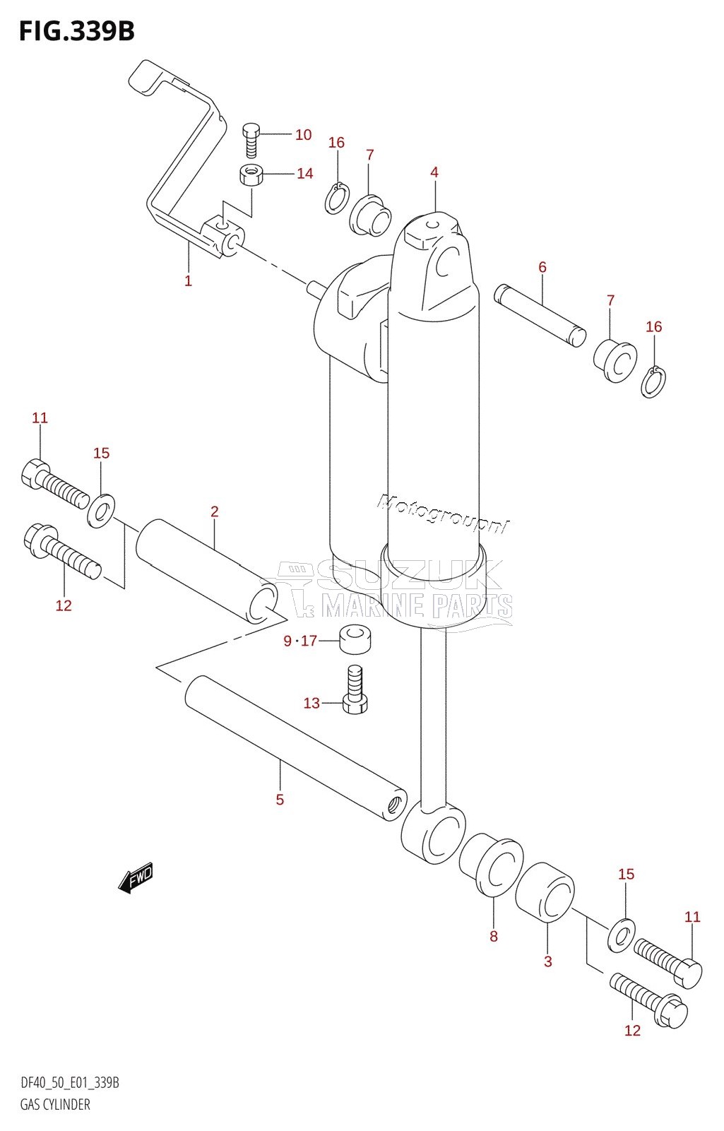 GAS CYLINDER ((DF40QH,DF50WQH):(K1,K2,K3,K4,K5,K6,K7,K8,K9,K10),DF50QH:(K1,K2,K10))