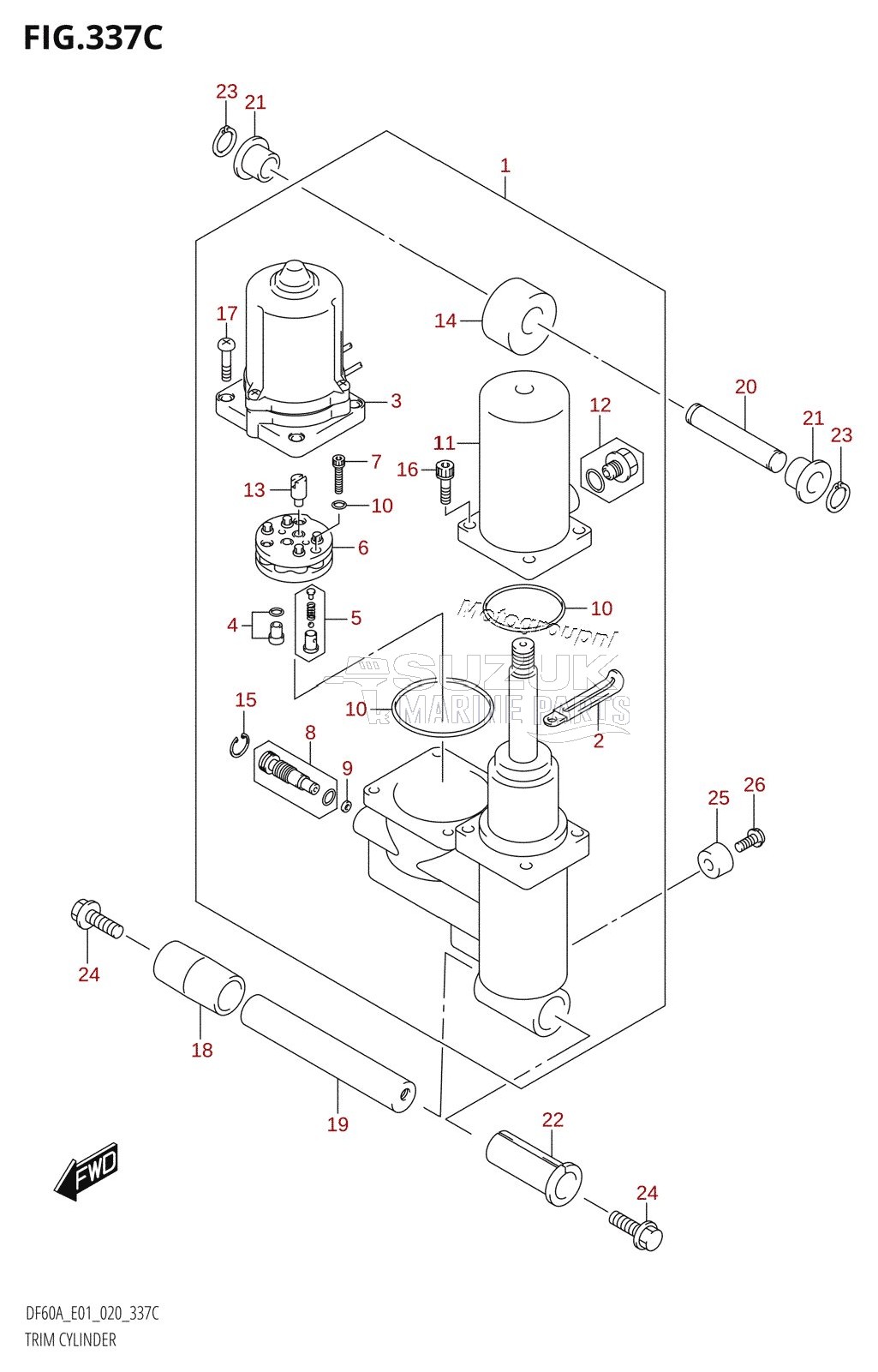 TRIM CYLINDER (DF50AVTH,DF60AVT,DF60AVTH,DF40ASVT)