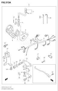 00993F-310001 (2013) 9.9hp P03-U.S.A (DF9.9TH) DF9.9 drawing OPT:REMOTE CONTROL PARTS