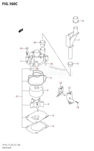 DF150Z From 15002Z-210001 (E03)  2012 drawing WATER PUMP (DF175T:E03)