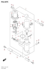 04004F-340001 (2023) 40hp E34-Italy (DF40AST) DF40A drawing TRIM CYLINDER ((DF40AST,DF60A,DF60ATH):(020,021))