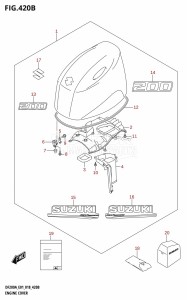 DF225Z From 22503Z-810001 (E01 E40)  2018 drawing ENGINE COVER (E40)