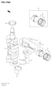 DF70 From 07001F-371001 (E01 E40)  2003 drawing CRANKSHAFT