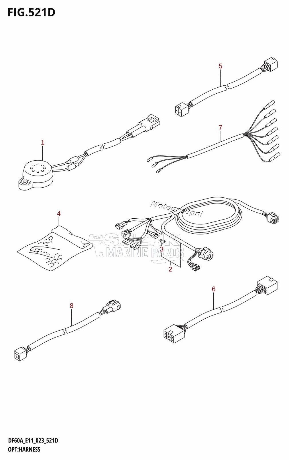 OPT:HARNESS ((DF40AQH,DF40ATH,DF50ATH,DF60AQH,DF60ATH,DF50AVTH,DF60AVTH):(020,021))