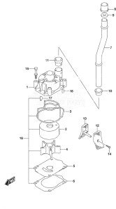 Outboard DF 150A drawing Water Pump