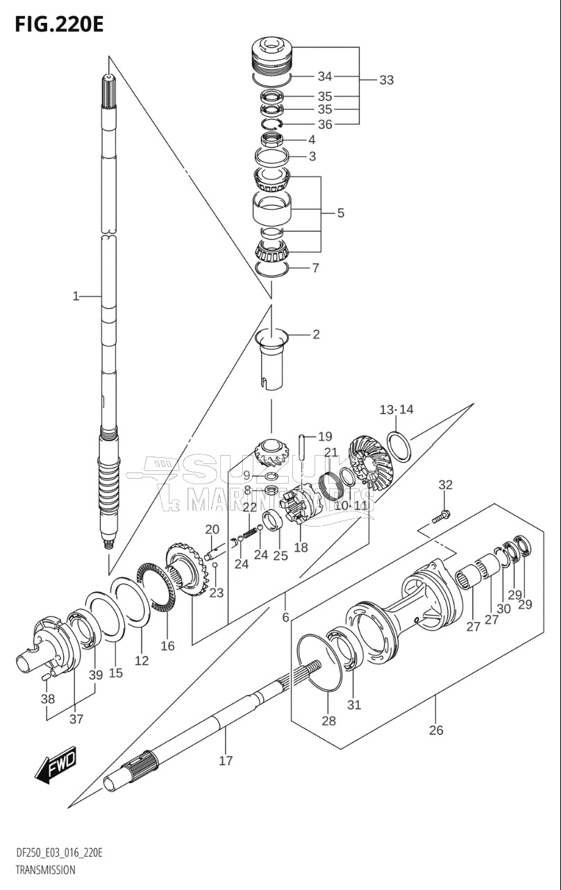 TRANSMISSION (DF250T:E03)