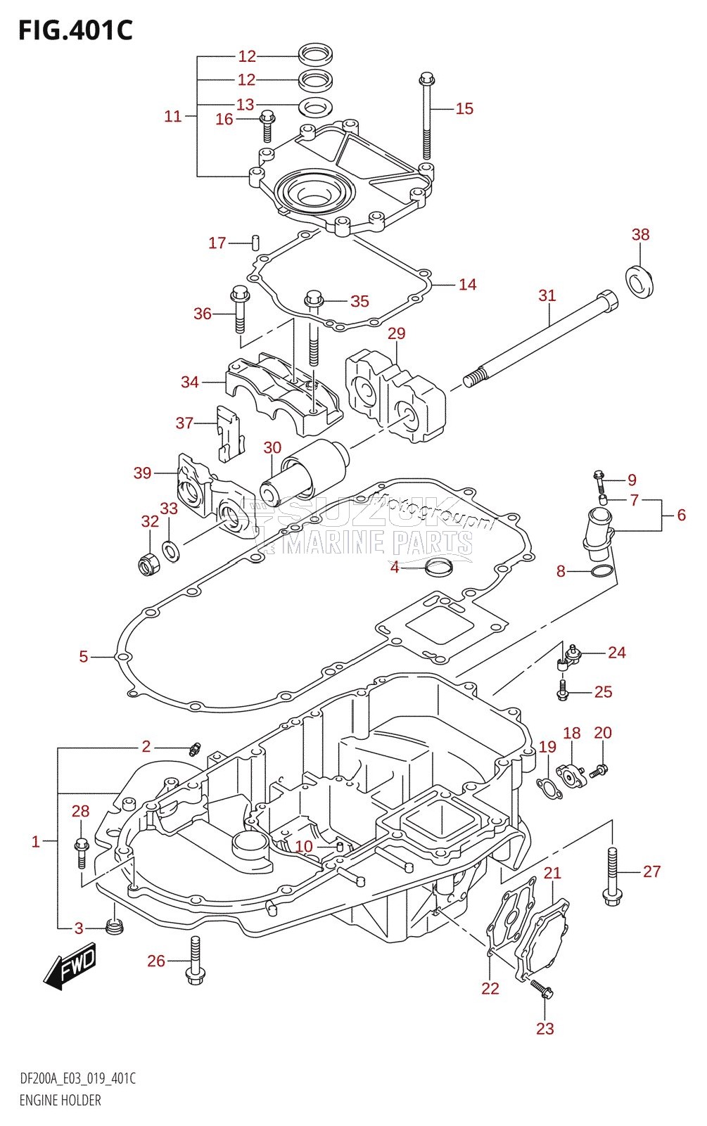 ENGINE HOLDER (DF150AT)