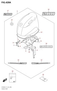 DF175AP From 17503P-240001 (E11)  2022 drawing ENGINE COVER (DF200AP:020)