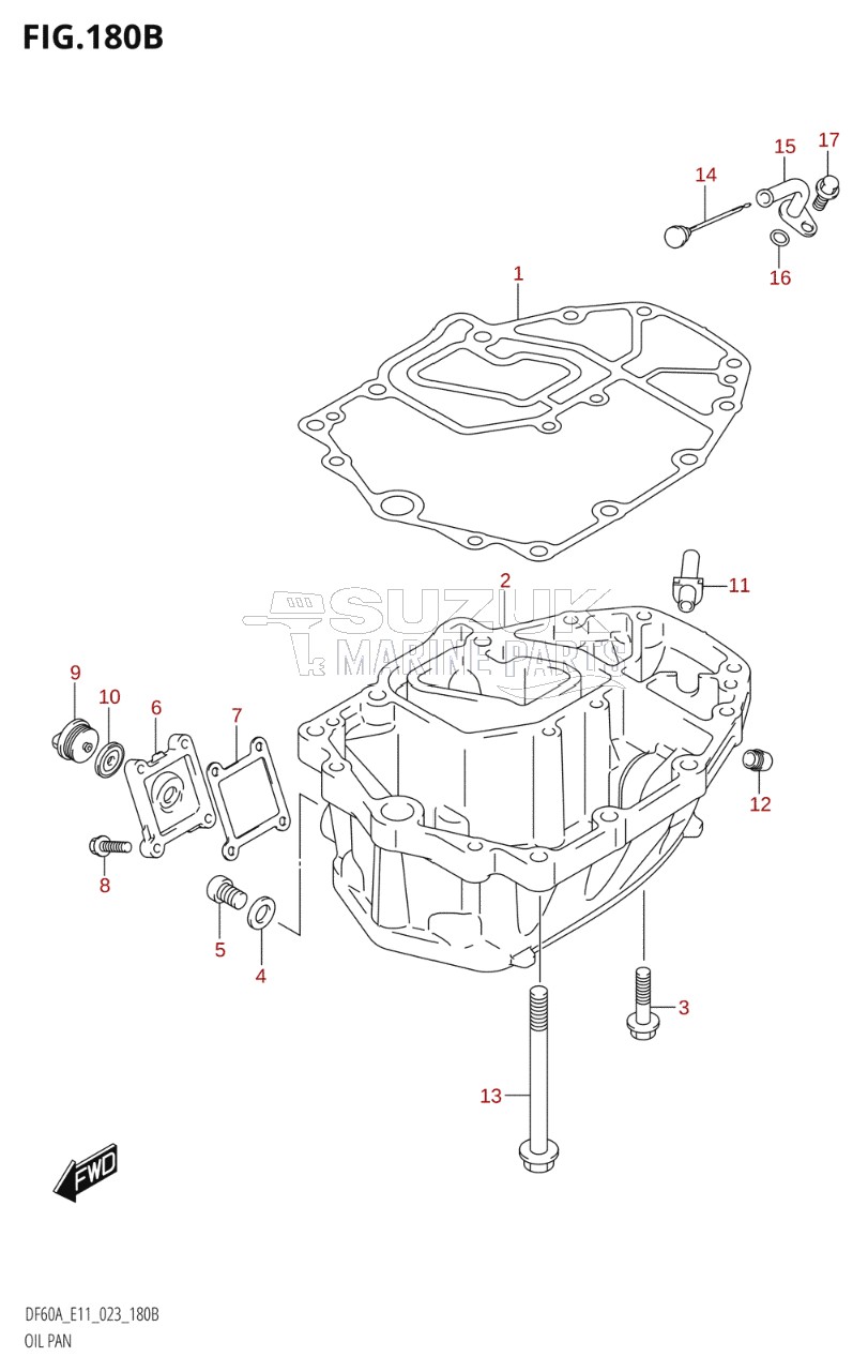 OIL PAN (DF40AQH,DF40ATH,DF50ATH,DF60AQH,DF60ATH,DF50AVT,DF50AVTH,DF60AVT,DF60AVTH)