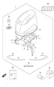 DF 175A drawing Engine Cover