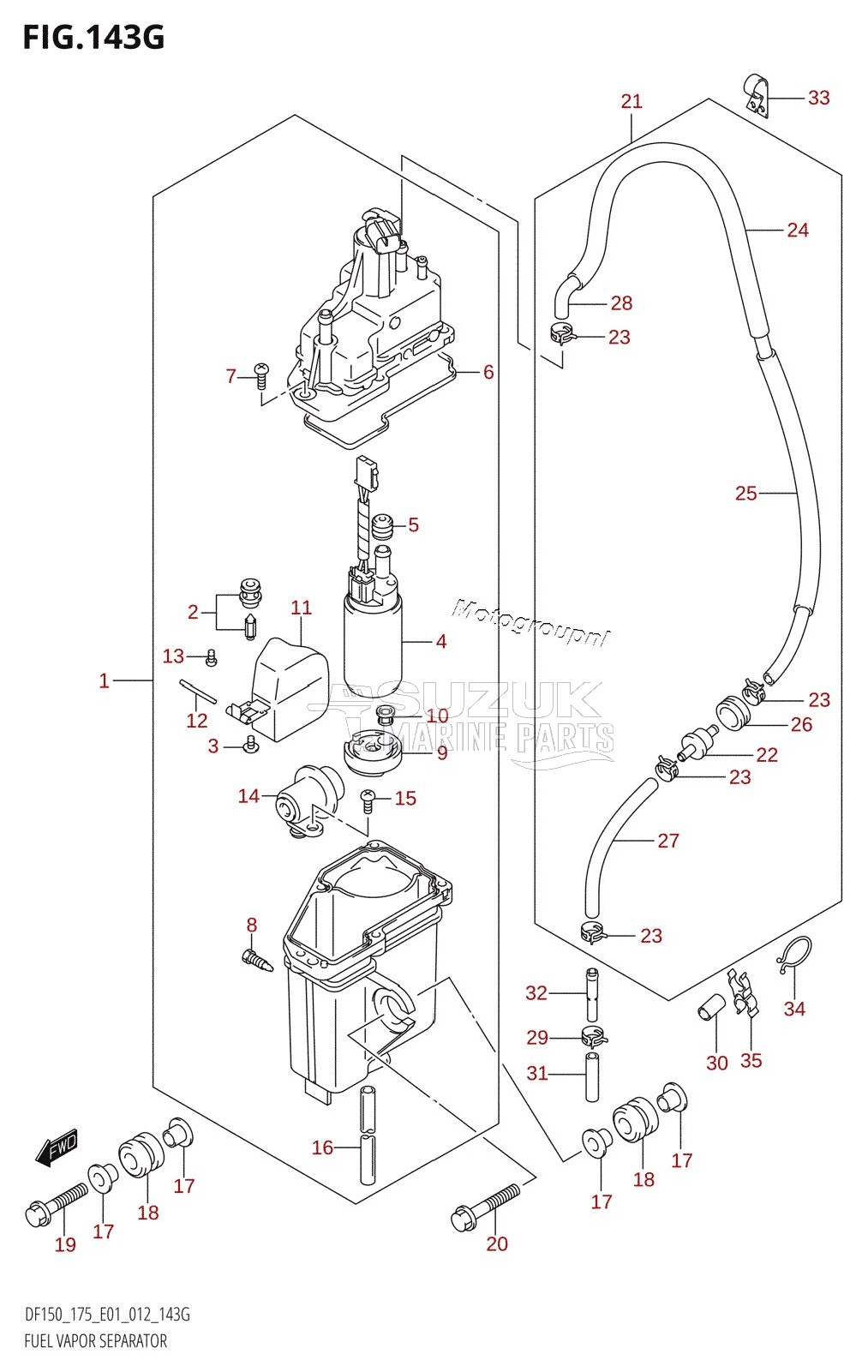 FUEL VAPOR SEPARATOR (DF175Z:E01)