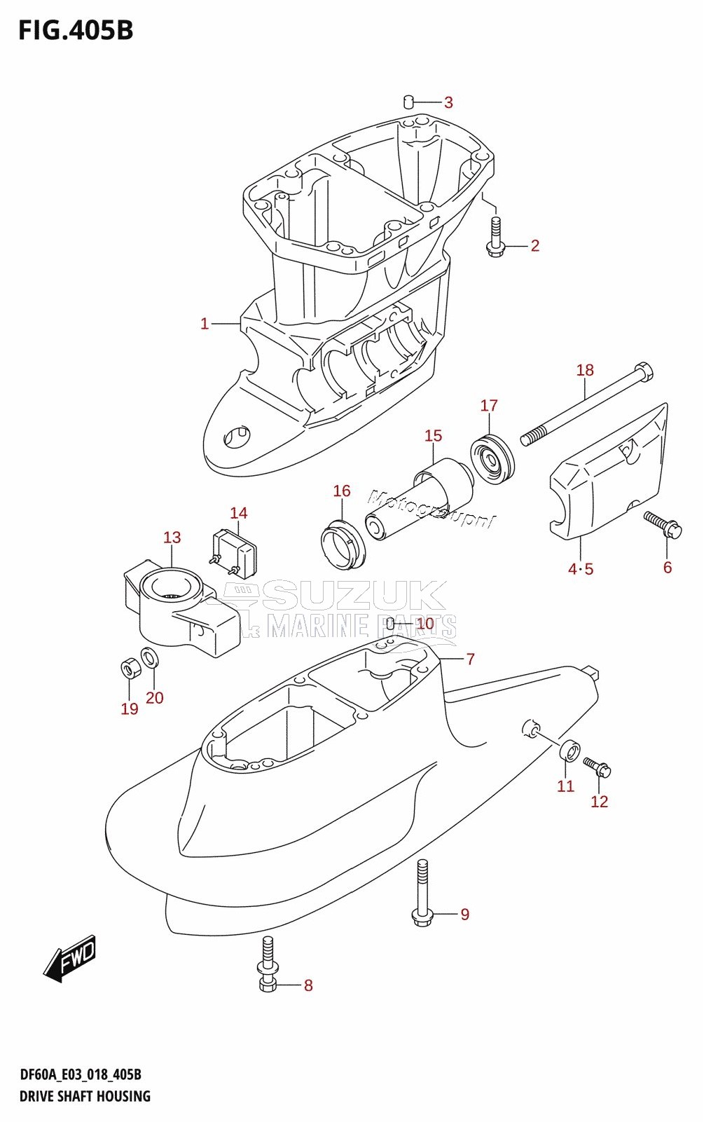 DRIVE SHAFT HOUSING (DF50AVT,DF60AVT)