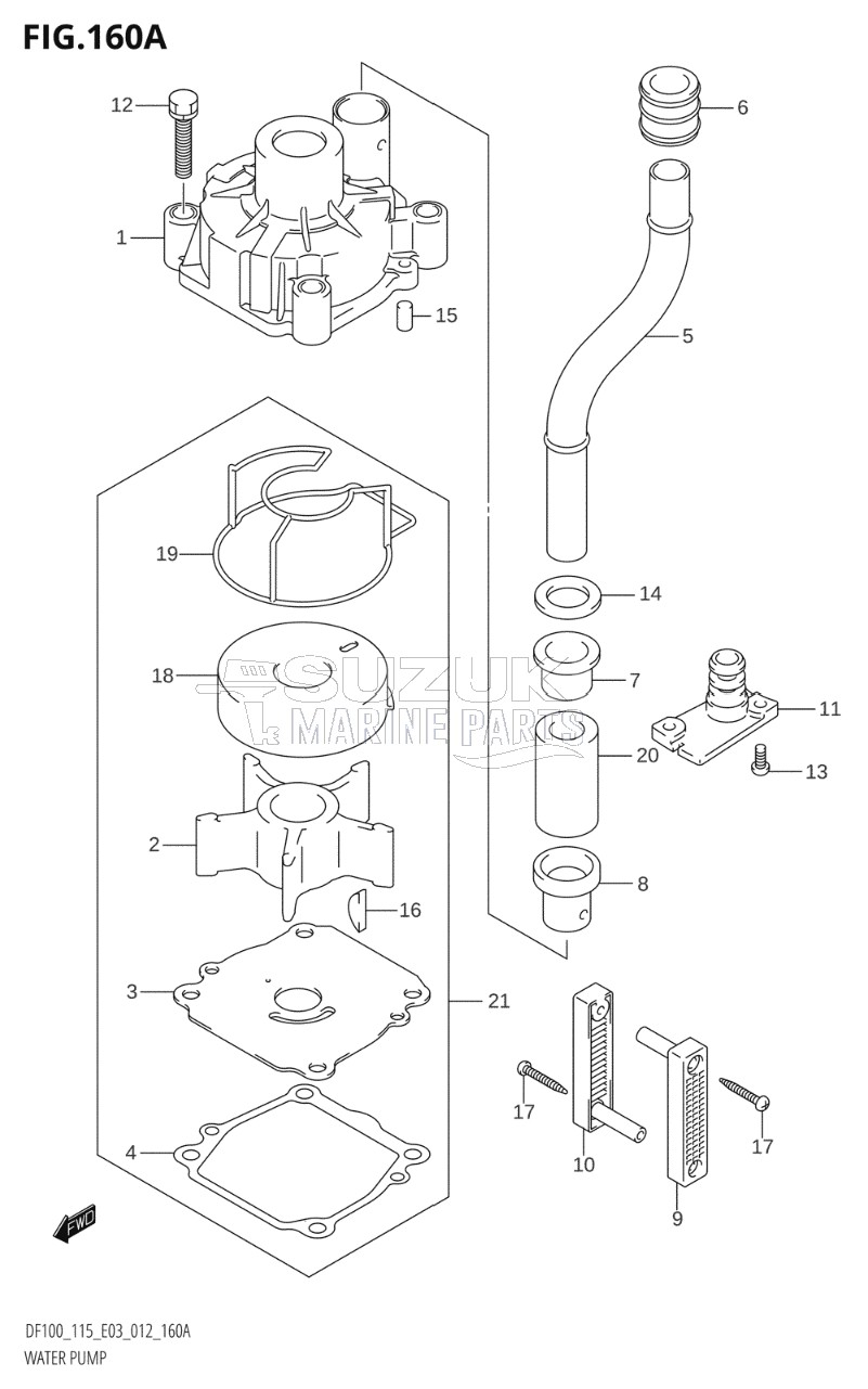 WATER PUMP (DF100T:E03)