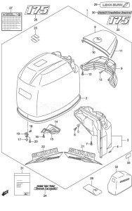 DF 175 drawing Engine Cover (White) (Model: TG/ZG)