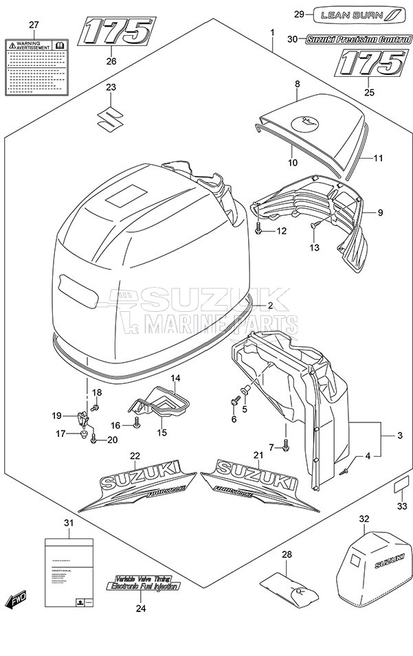 Engine Cover (White) (Model: TG/ZG)