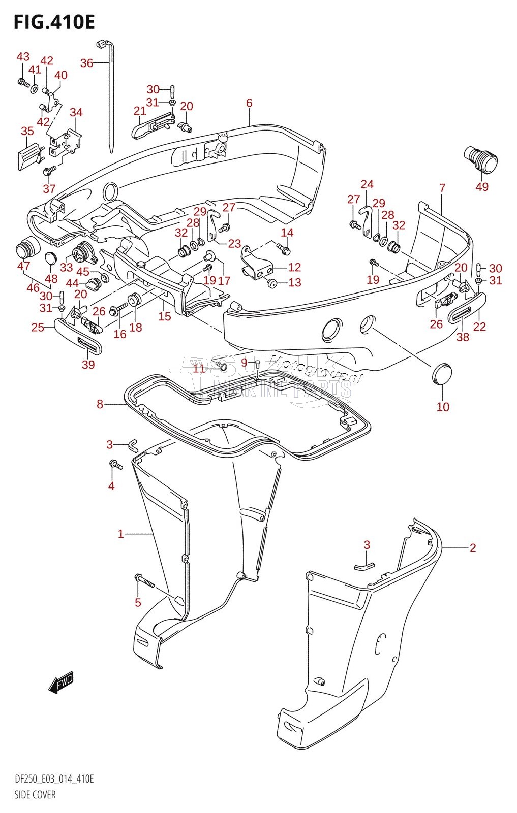 SIDE COVER (DF250T:E03)