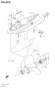 DF70 From 07001F-861001 (E01)  1998 drawing GEAR CASE (W,X,Y)