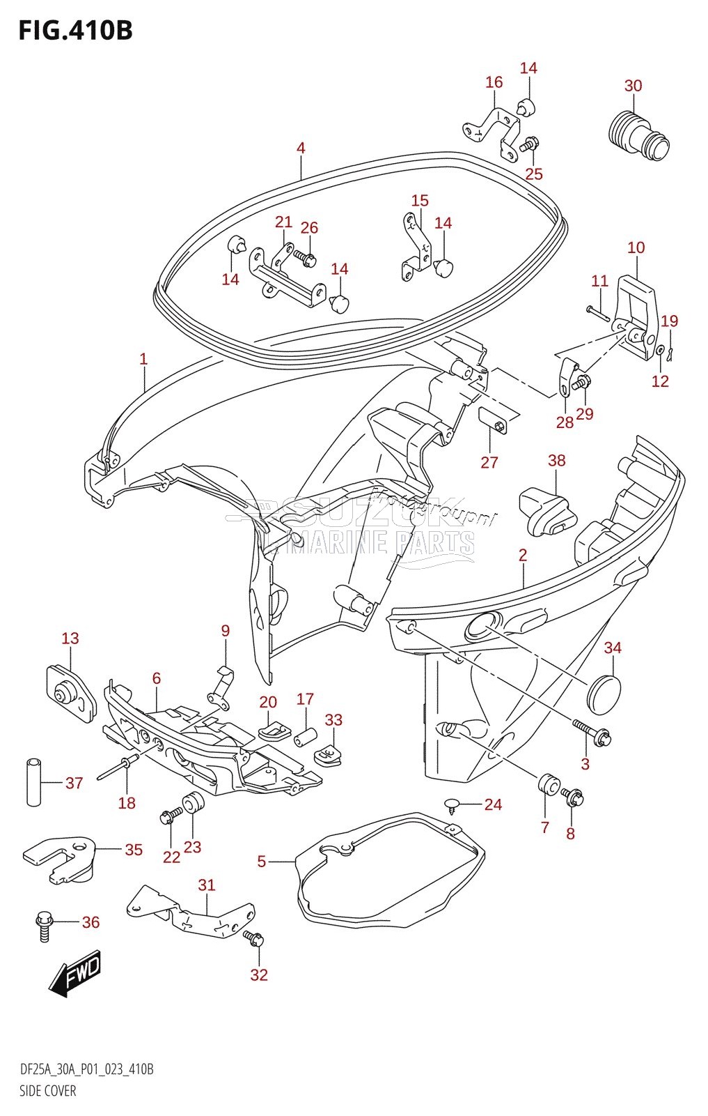 SIDE COVER (DF25AR,DF30AR)