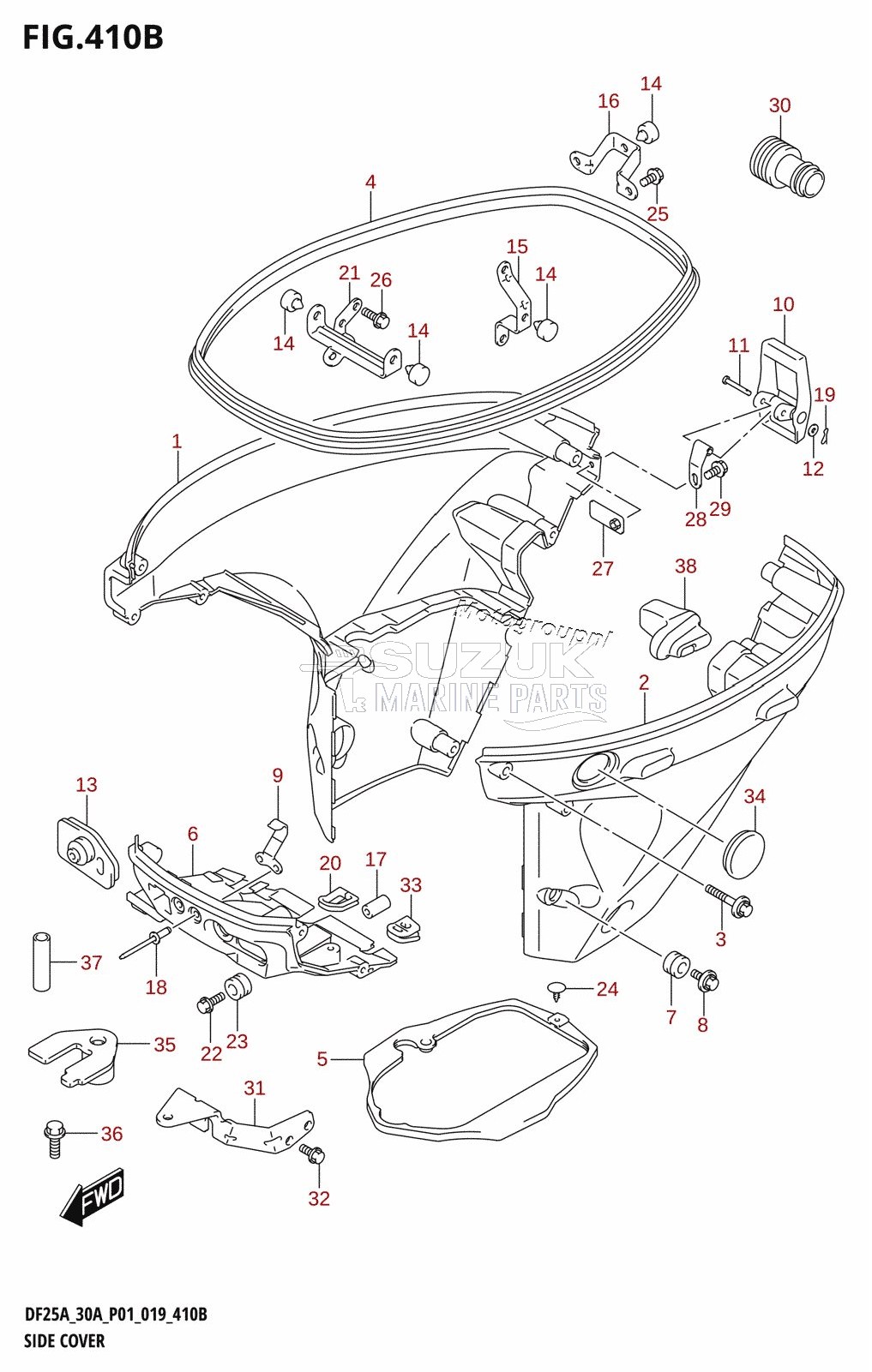 SIDE COVER (DF25AR,DF30AR)