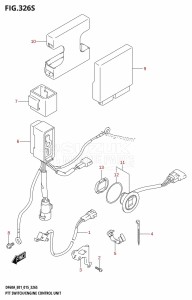 DF50A From 05004F-510001 (E01)  2015 drawing PTT SWITCH /​ ENGINE CONTROL UNIT (DF60AVT:E40)