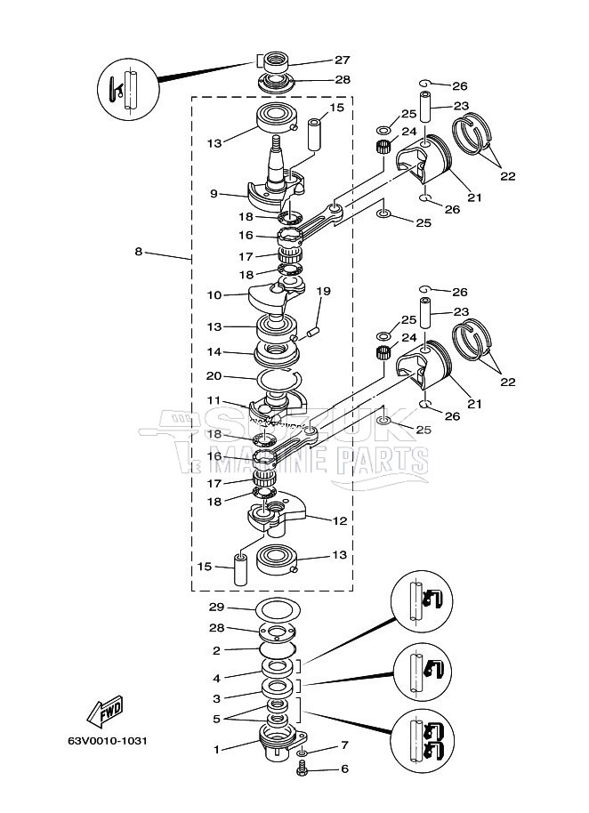 CRANKSHAFT--PISTON