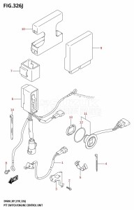 DF60A From 06003F-810001 (E01 E40)  2018 drawing PTT SWITCH /​ ENGINE CONTROL UNIT (DF50AVT:E01,DF50AVTH:E01)