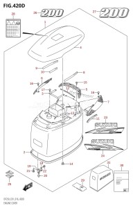 DF250Z From 25003Z-610001 (E40)  2016 drawing ENGINE COVER (DF200T:E40,DF200Z:E40)