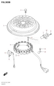 DF150Z From 15002Z-710001 (E01 E40)  2017 drawing MAGNETO (DF150T:E40)