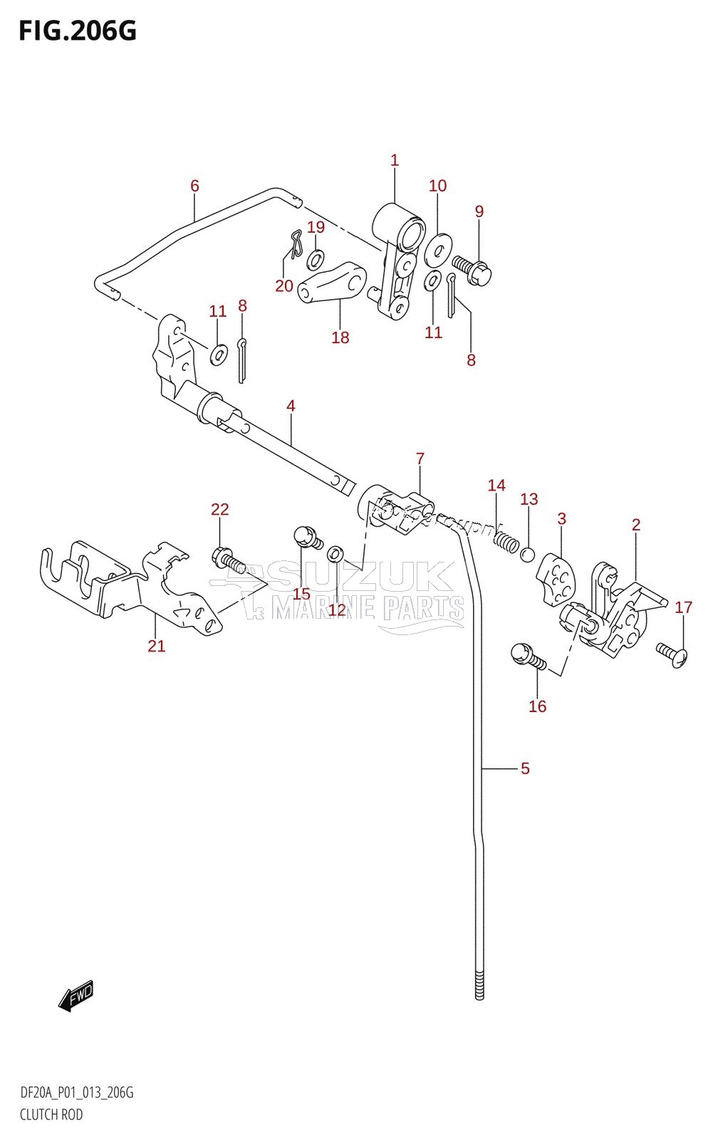 CLUTCH ROD (DF20AR:P01)