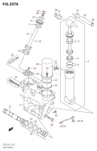 DF200Z From 20002Z-110001 (E01 E40)  2011 drawing TRIM CYLINDER (X-TRANSOM,XX-TRANSOM)