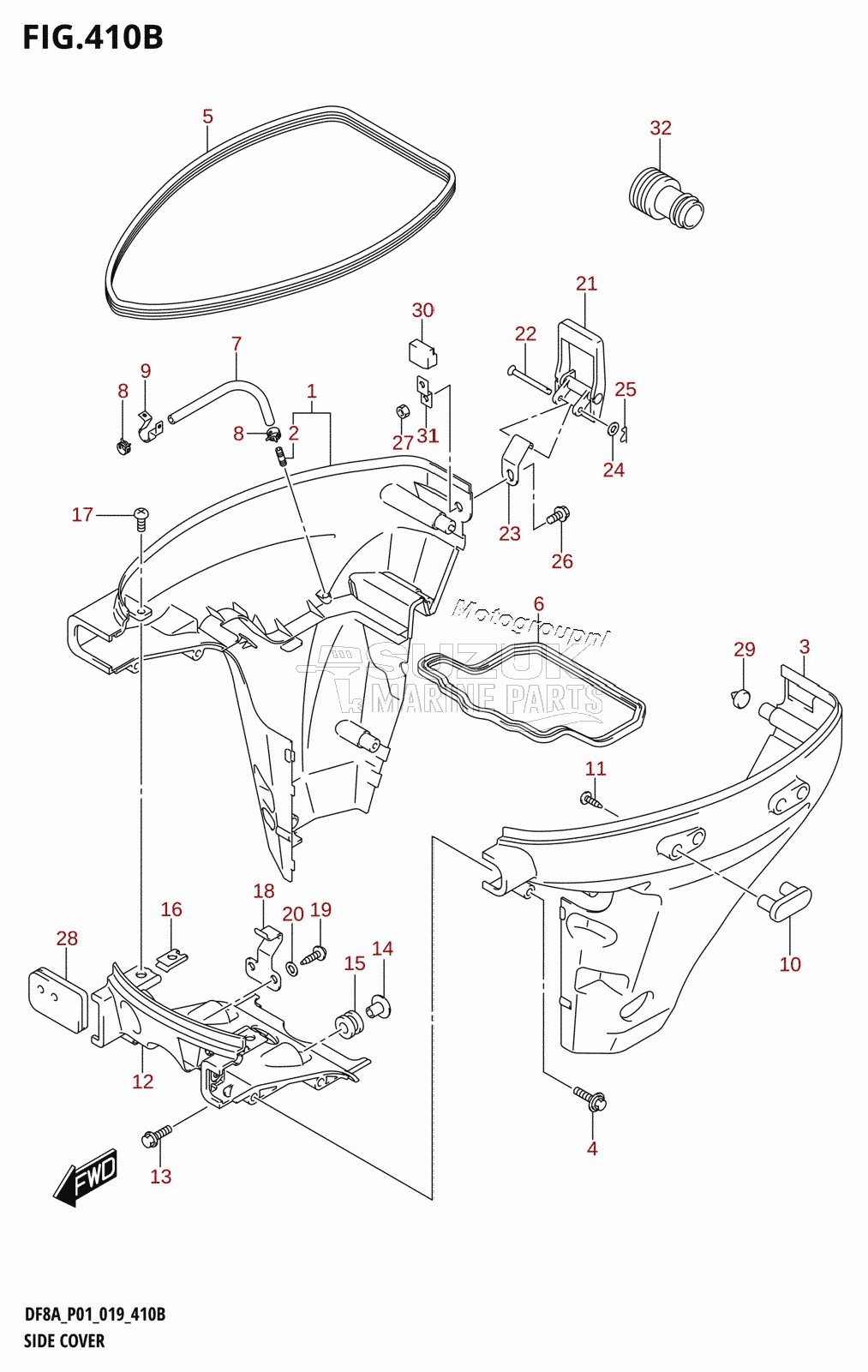 SIDE COVER (DF8AR,DF9.9AR)