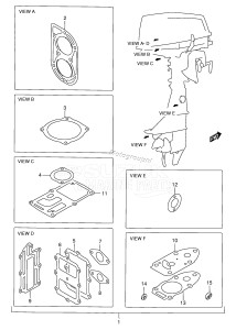 DT8S From 0801-231001 ()  1992 drawing OPTIONAL : GASKET SET (DT6 /​ DT8) (DT5 MODEL:95~99)