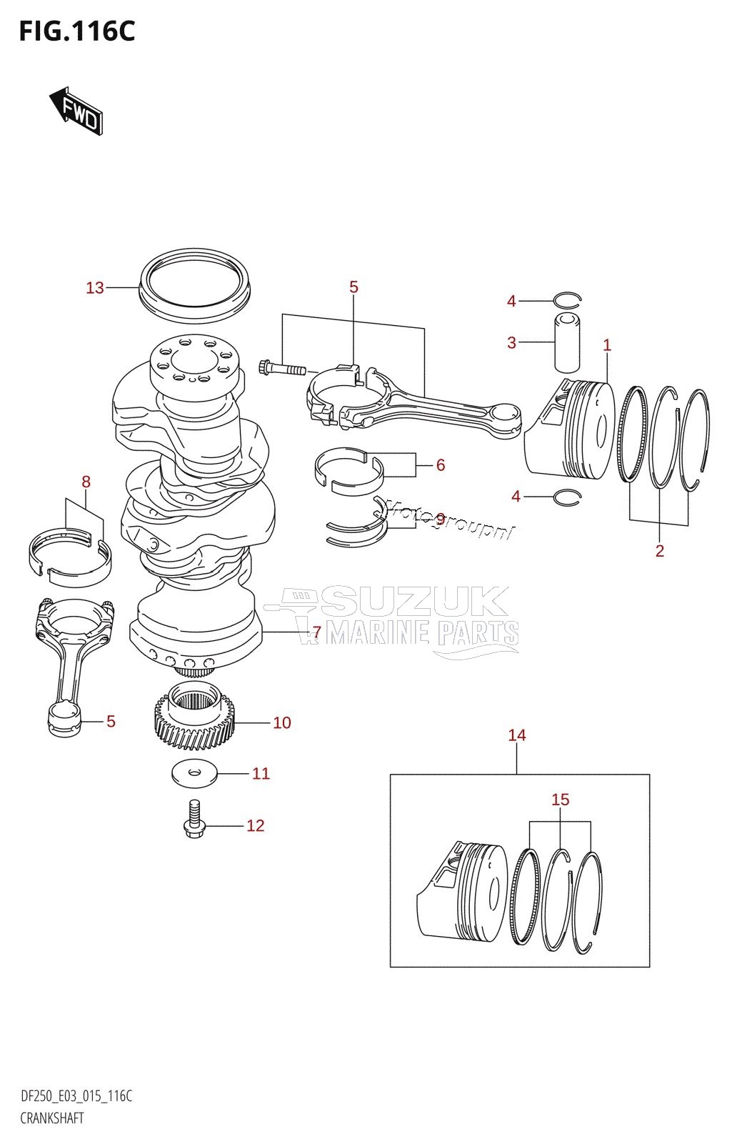 CRANKSHAFT (DF225T:E03)