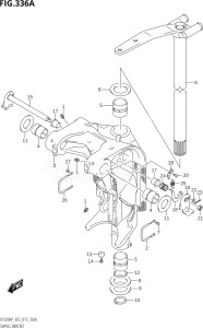 15003P-910001 (2019) 150hp E03-USA (DF150AP) DF150AP drawing SWIVEL BRACKET