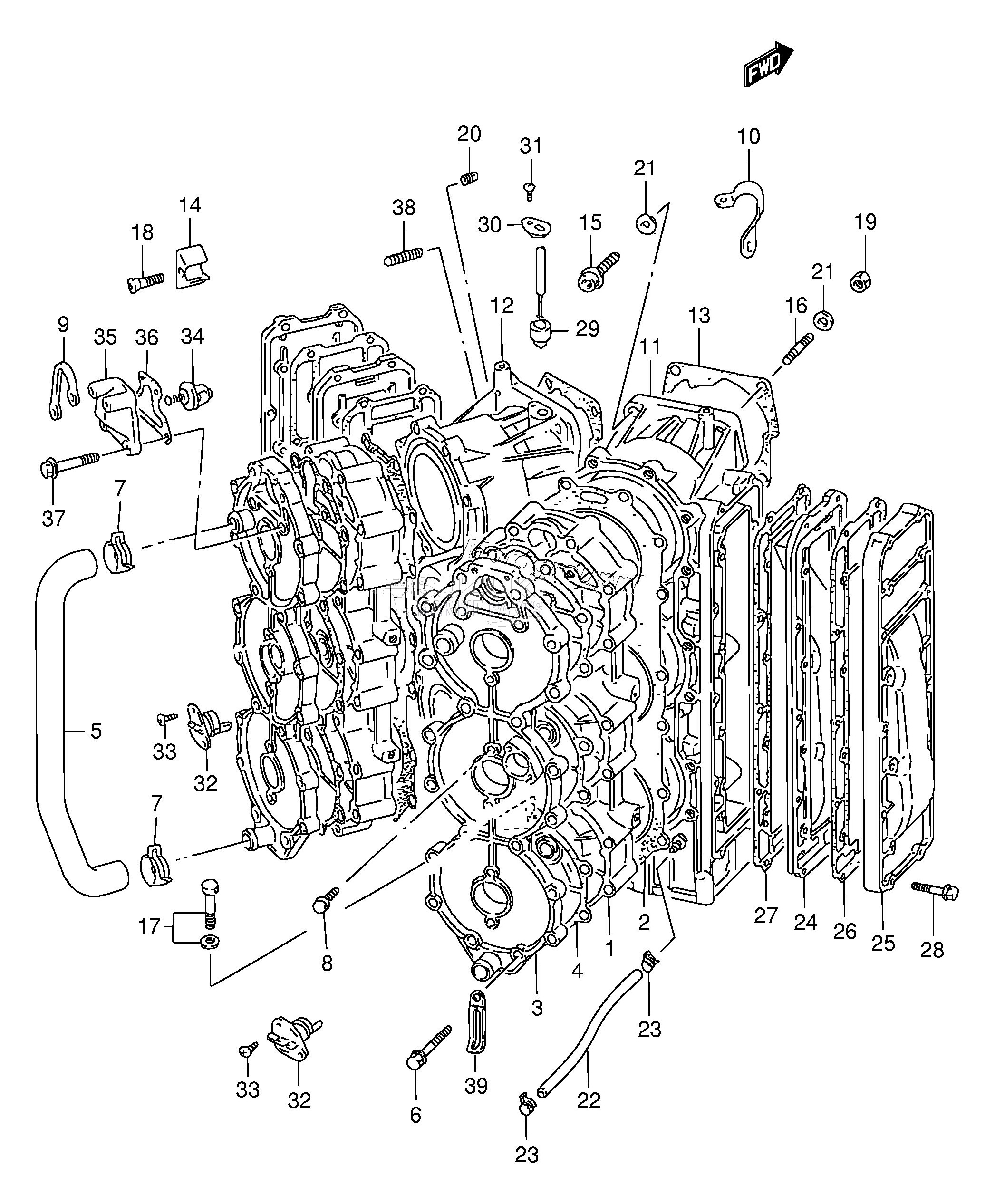 CYLINDER HEAD (DT200EPI /​ 150EPI)(~MODEL:97)