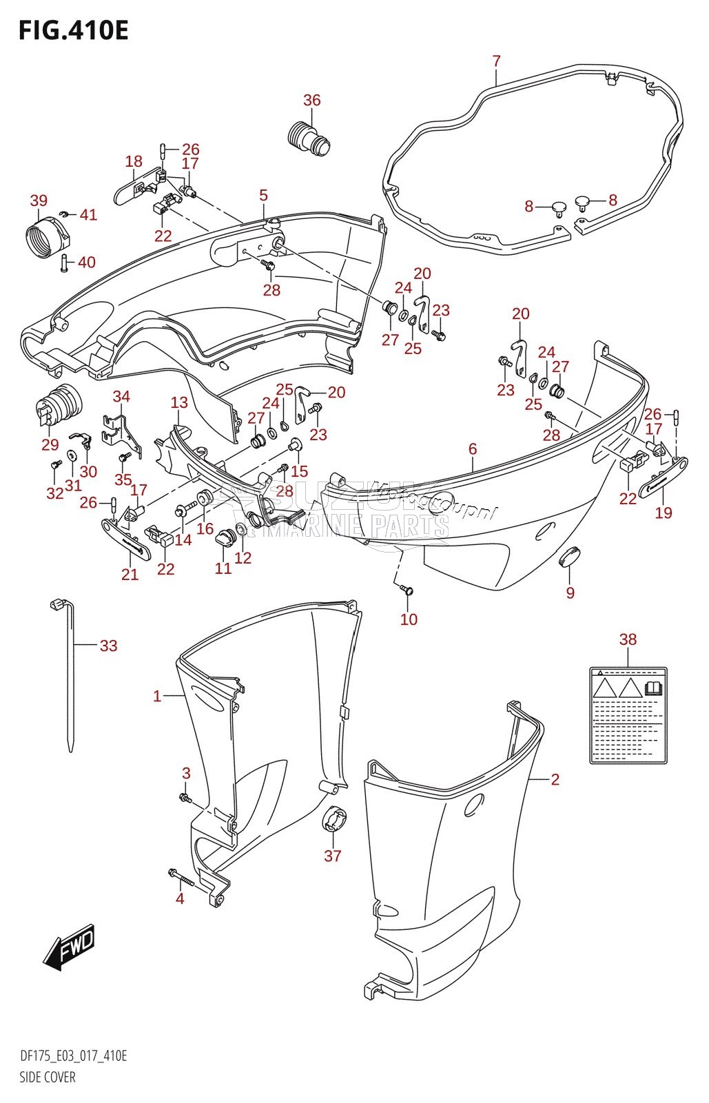 SIDE COVER (DF150ST:E03)