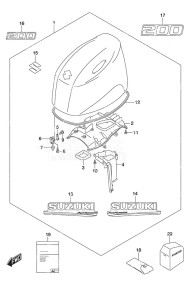 DF 150A drawing Engine Cover